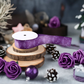 Ruban en satin violet Rose (Largeur : 1,5 Pouces)