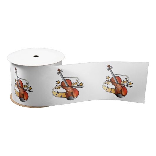 Ruban En Satin Violon 3 pouces (Bobine)