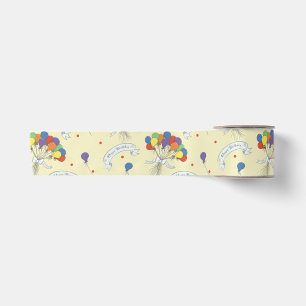 Ruban En Satin Vœux d'anniversaire - Jaune pastel