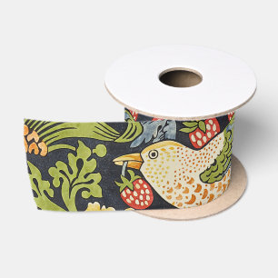 Ruban En Satin Voleur de fraises Morris Bleu marine Art fin vinta