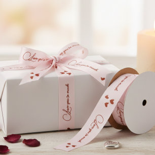 Ruban En Satin Vous m'aimez tellement Cœur Rose Ruban de Satin Do