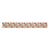 Ruban En Satin Watercolor Tomato Pattern (Devant)