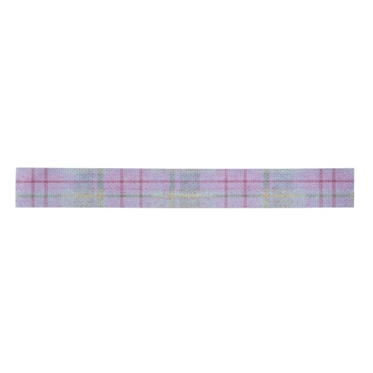 Ruban En Satin Weathered Lavender Plaid (Devant)