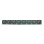 Ruban En Satin Western Country Cowboy Turquoise Brown Texas Star (Devant)