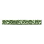 Ruban En Satin White Music Notes (Vert) (Devant)