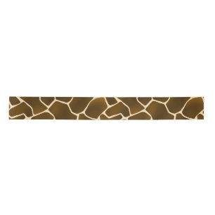 Ruban En Satin Wild Safari Natural Giraffe Imprimer