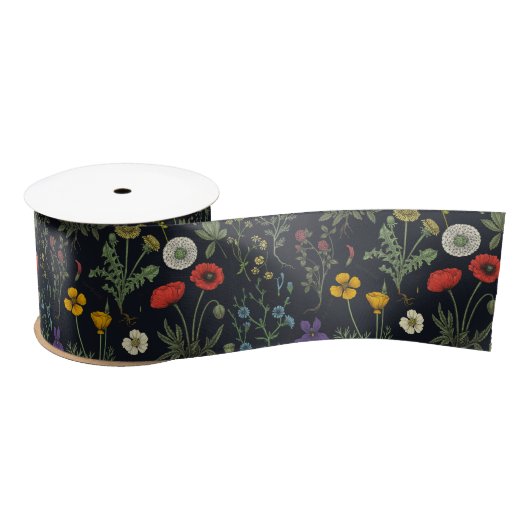 Ruban En Satin Wildflowers collage (Bobine)