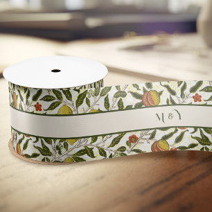 Ruban En Satin William Morris Motif de grenade Lemons Fruits