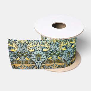 Ruban En Satin William Morris Paon Dragon Classique