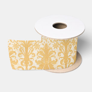 Ruban En Satin William Morris Saule & Or Damassé Luxe