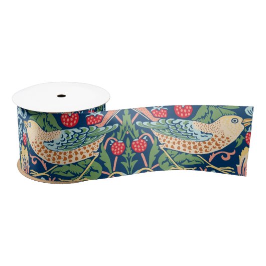 Ruban En Satin William Morris Strawberry Thief (Bobine)