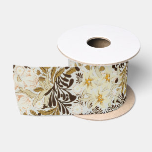Ruban En Satin William Morris Vintage Hyacinthe Art Nouveau Flora