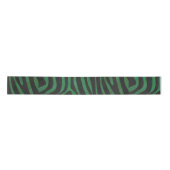 Ruban En Satin Zebra Black et Green Print (Devant)