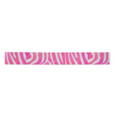 Ruban En Satin Zebra Hot Pink et White Print (Devant)