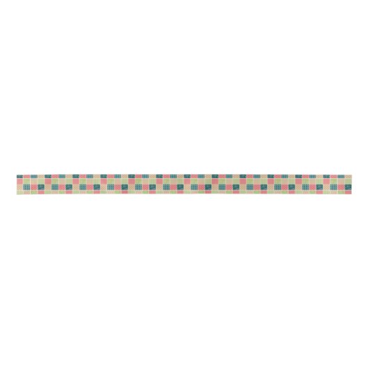 Ruban En Satin Zigzag, Chevron, En vichy, Pois, Patchwork (Devant)
