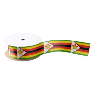 Ruban En Satin Zimbabwe Flag & Zimbabwe Voyage, vacances/sports