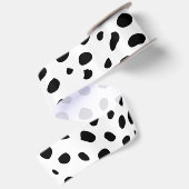 Ruban En Satin Zones de guépard noir et blanc (Dos)