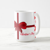 Ruban et Coeurs Valentine Mug (Devant droit)
