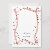 Ruban et fleurs dessinés à la main Faire-part de m (Dos)