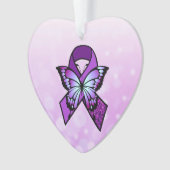 Ruban et papillon Fibromyalgie personnalisés (devant)