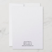 Ruban FAUX Bow en Blanc Violet Invitation de Maria (Dos)