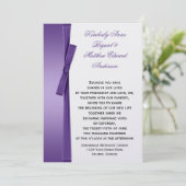 Ruban FAUX Bow en Blanc Violet Invitation de Maria (Debout devant)