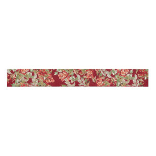 Ruban floral de gros-grain de fleur de colibris