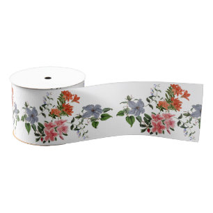 Ruban floral de gros-grain de guirlande de