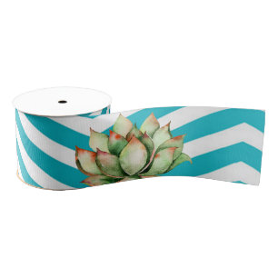 Ruban Gros-grain 3" Grosgrain Ruban Géométrique Jardin Rose Grange