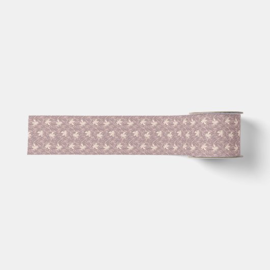 Ruban Gros-grain Abeilles + Lilas (Devant)