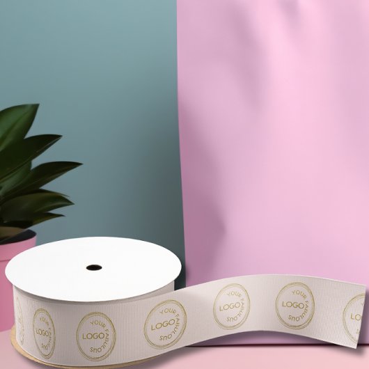 Ruban Gros-grain Ajouter votre logo Motif Professional Light Blush