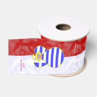 Ange Blond Drapeau Grec Rouge et Blanc Personnalis