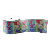 Ruban Gros-grain Anges de Noël avec trompettes (Bobine)