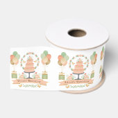 Ruban Gros-grain anniversaire rustique chic et moderne (Bobine)