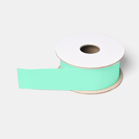 Ruban Gros-grain Aquamarine solide (Bobine)