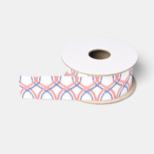 Ruban Gros-grain Aquarelle 4 juillet Rouge Blanc et Bleu