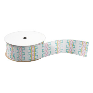 Ruban Gros-grain Aquarelle brillante Mahjong Bamboo