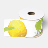 Ruban Gros-grain Aquarelle Citron & Feuilles 2 (Bobine)