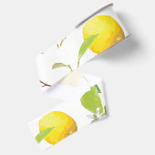 Ruban Gros-grain Aquarelle Citron & Feuilles 2 (Dos)