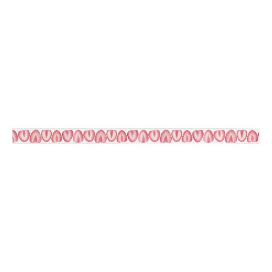 Ruban Gros-grain Aquarelle Fraises Été (Devant)