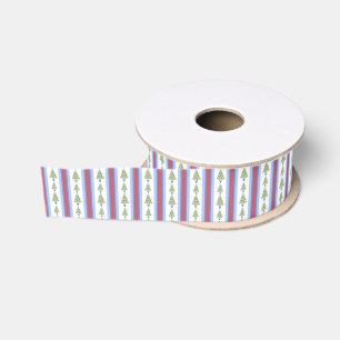 Ruban Gros-grain Aquarelle Mahjong Christmas Tree