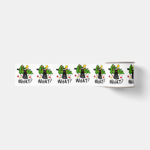 Ruban Gros-grain Arbre de Noël drôle de chat noir Noël humour joyeu