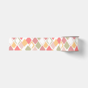 Ruban Gros-grain Arlequin motif en popsicles couleurs d'été