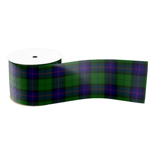 Ruban Gros-grain Armstrong tartan bleu et vert plaid (Bobine)