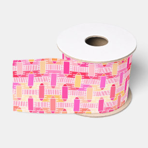 Ruban Gros-grain Art Déco chic industriel - rose, pêche, or