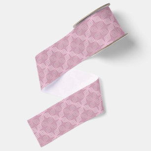Ruban Gros-grain Art déco géométrique lilas fumé