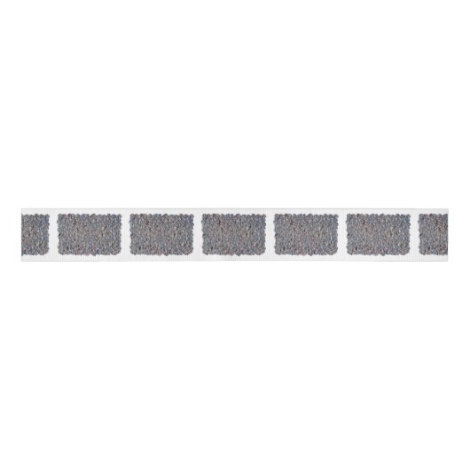 Ruban Gros-grain Asphalte et texture de galets (Devant)