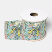 Ruban Gros-grain Aussie Native Bush Blooms Summer Blue (Bobine)