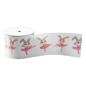 Ruban Gros-grain Ballerina Bunnies In Pink Tutus (Bobine)