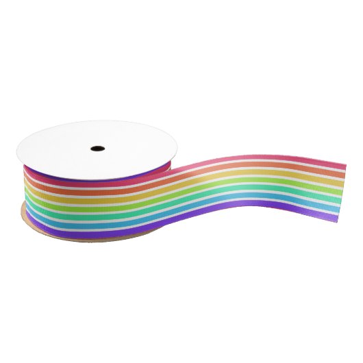 Ruban Gros-grain Bandes arc-en-ciel lumineuses (Bobine)